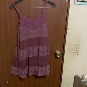 Casual burgundy dress, medium